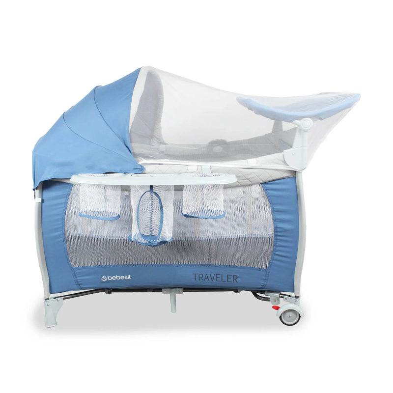 CUNA CORRAL TRAVELLER PLUSS 6044 BEBESIT AZUL-