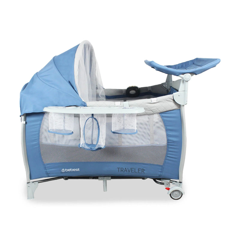 CUNA CORRAL TRAVELLER PLUSS 6044 BEBESIT AZUL-