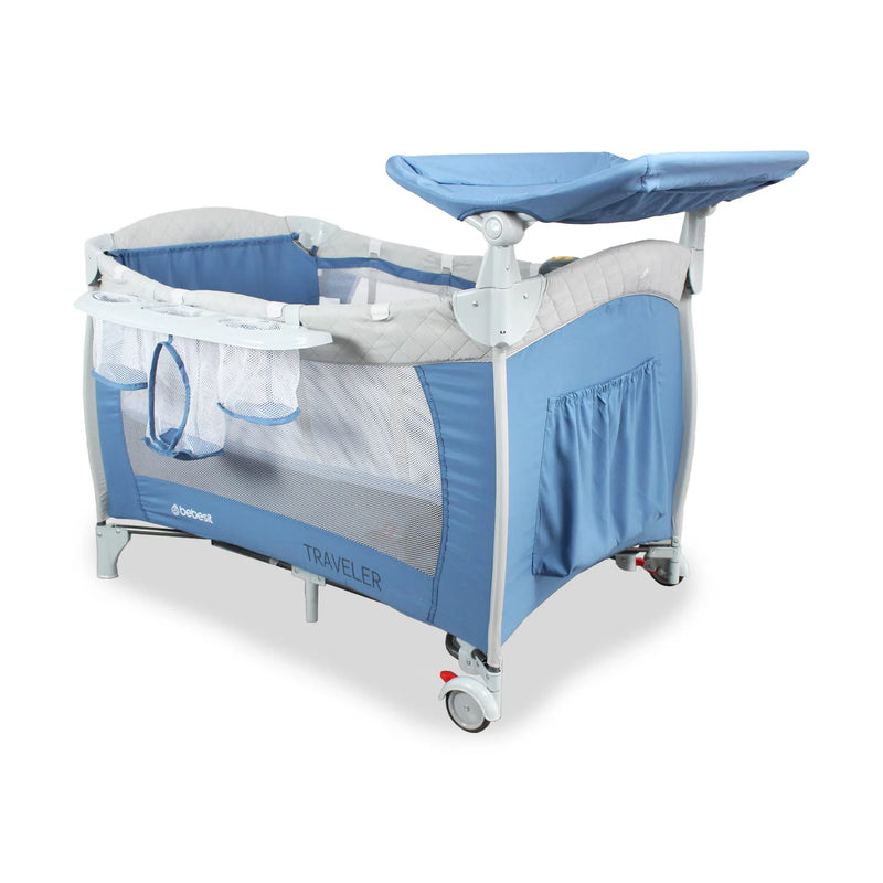 CUNA CORRAL TRAVELLER PLUSS 6044 BEBESIT AZUL-