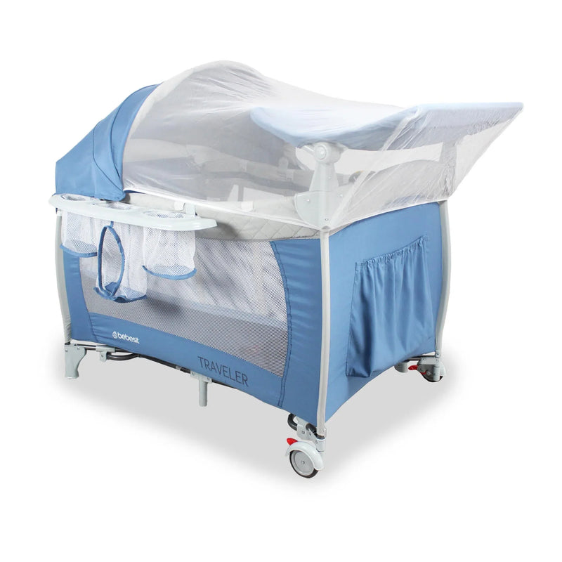 CUNA CORRAL TRAVELLER PLUSS 6044 BEBESIT AZUL-