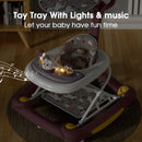 CAMINADOR PARA BEBÉ MULTIFUNCIONAL CON TECHO Y JUEGOS MUSICALES Y-W405C MUNBE VINO TINTO