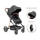 COCHE TIPO CUNA ASTON PREMIUM BABY NEGRO CAFE