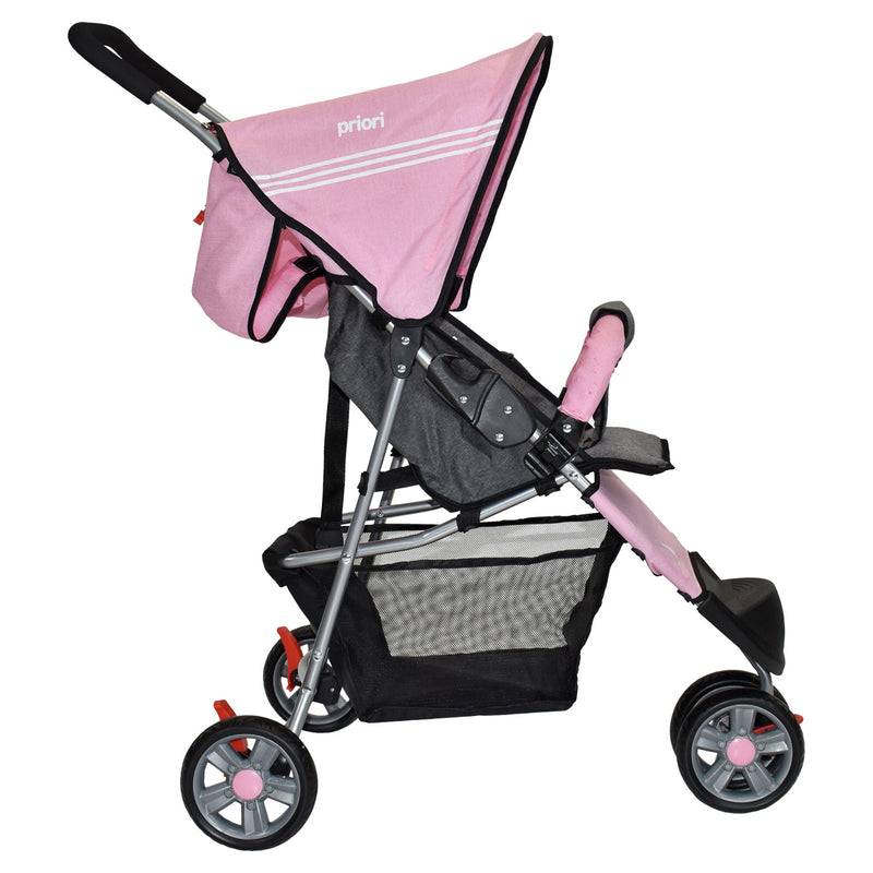 COCHE JOGGER + PAÑALERA MLN PRIORI ROSADO