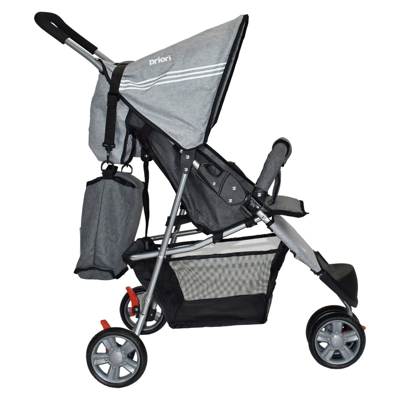 COCHE JOGGER + PAÑALERA MLN PRIORI GRIS