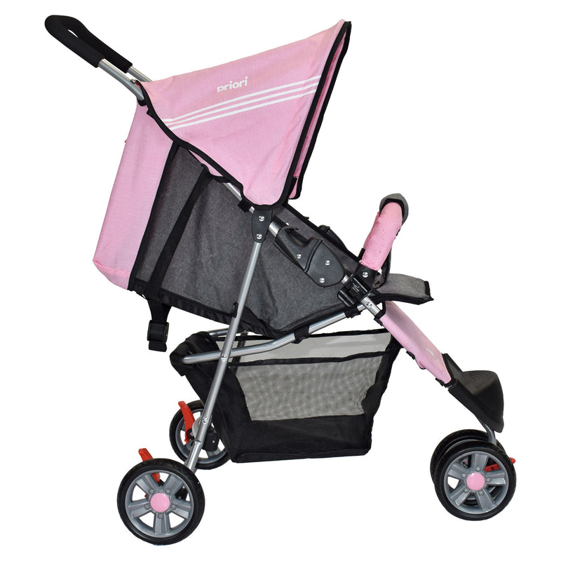 COCHE JOGGER + PAÑALERA MLN PRIORI ROSADO