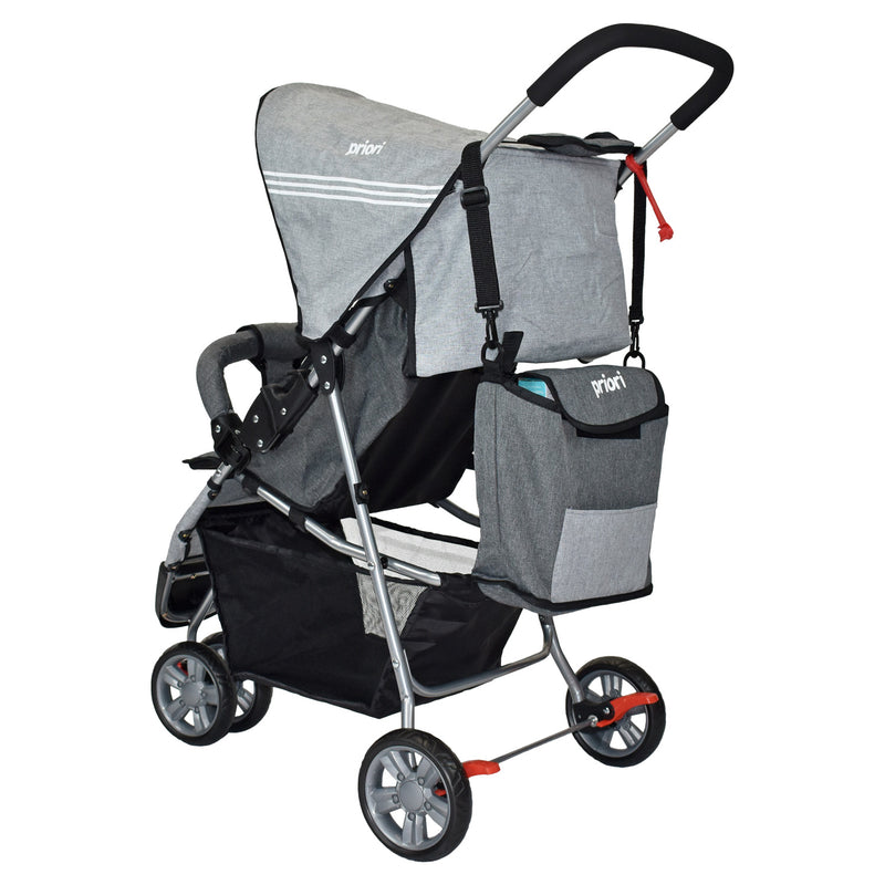 COCHE JOGGER + PAÑALERA MLN PRIORI GRIS