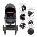 COCHE TIPO CUNA ASTON PREMIUM BABY NEGRO CAFE