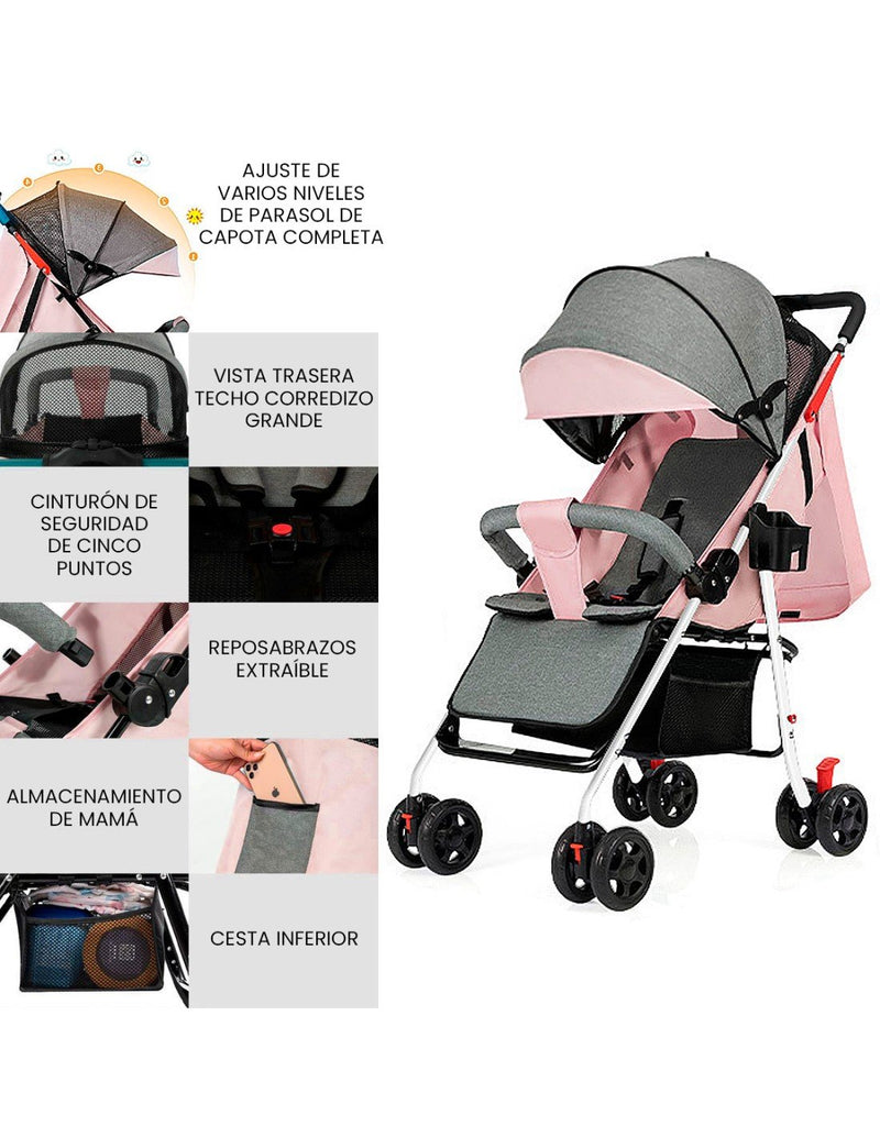 COCHE O18 BABY KAYS ROSADO