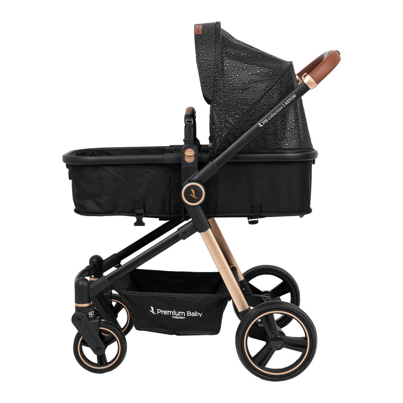 COCHE TIPO CUNA ASTON PREMIUM BABY NEGRO CAFE