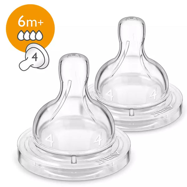 Philips AVENT SCF045/27 Tetina para biberón, 3m+, Lote de 2