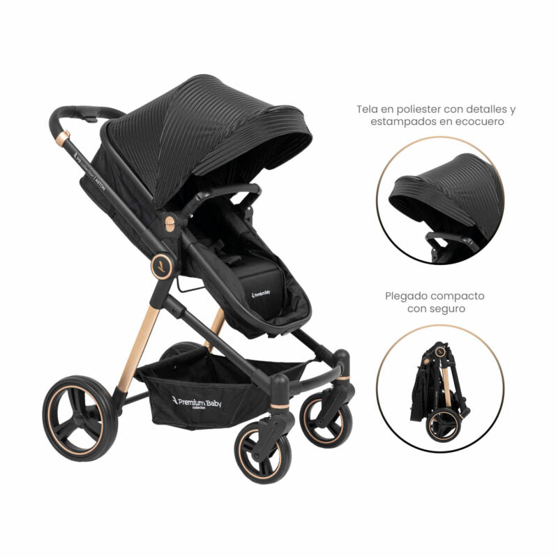 COCHE TIPO CUNA ASTON PREMIUM BABY NEGRO