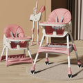 SILLA COMEDOR RUEDAS 1399-2 BABY KAYS ROSADO