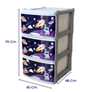 ORGANIZADOR DECORADO ASTRONAUTA X3 RIMO