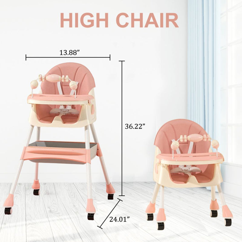 SILLA PARA COMER BEBE E500 ROSADO MUNBE