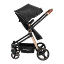 COCHE TIPO CUNA ASTON PREMIUM BABY NEGRO CAFE