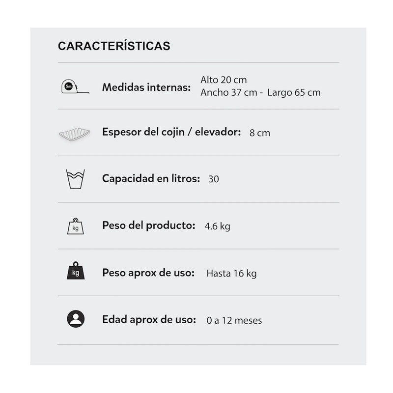 BAÑERA HAWAI + ACOLCH 1 HAPPY BABY