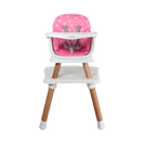 SILLA COMEDOR BABY ELITE DINNER 5 EN 1 1077 BEBESIT ROSADO-