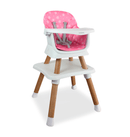 SILLA COMEDOR BABY ELITE DINNER 5 EN 1 1077 BEBESIT ROSADO-