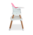 SILLA COMEDOR BABY ELITE DINNER 5 EN 1 1077 BEBESIT ROSADO-