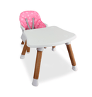 SILLA COMEDOR BABY ELITE DINNER 5 EN 1 1077 BEBESIT ROSADO-