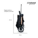 COCHE TRAVEL SYSTEM COMPACTO PIXEL JTS602 BEBESIT NEGRO -