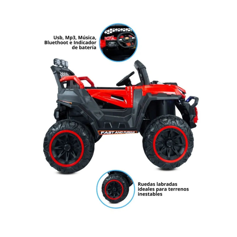 VEHICULO ELÉCTRICO XPLORE DLX RED 12V EMY8888R PRINSEL