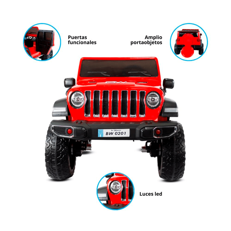 CARRO MONTABLE ELECTRICO WAGONEER TIR 12V ROJO