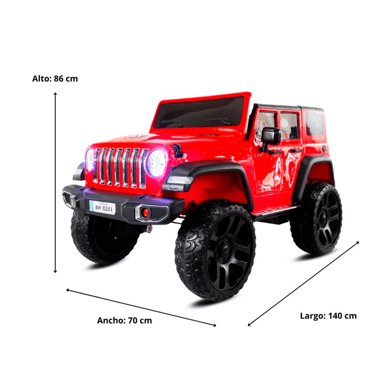 CARRO MONTABLE ELECTRICO WAGONEER TIR 12V ROJO