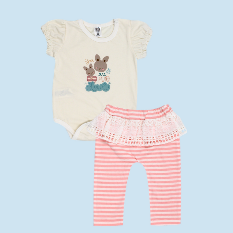 CONJUNTO BEBE NIÑA 10904 FOR BABY