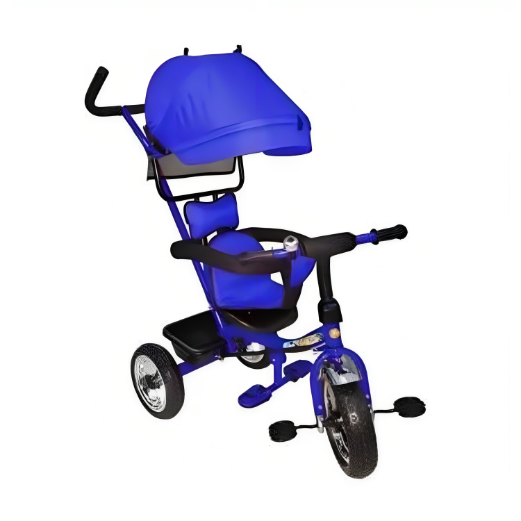 TRICICLO CON BARRA DE CONTROL Y CAPOTA ¡DIVERSIÓN Y SEGURIDAD PARA TU PEQUEÑO! J-TS5015 MUNBE AZUL