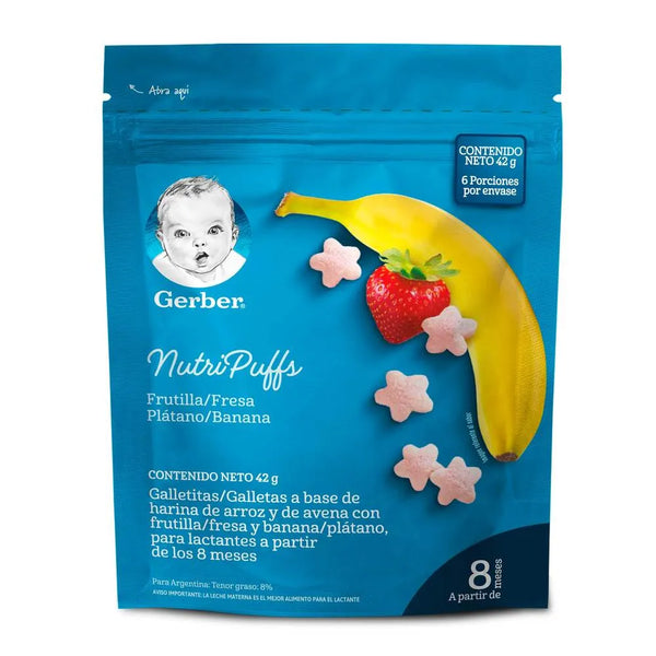 NUTRISNACK GALLETAS SABOR  BANANA NARANJA  42GR GERBER