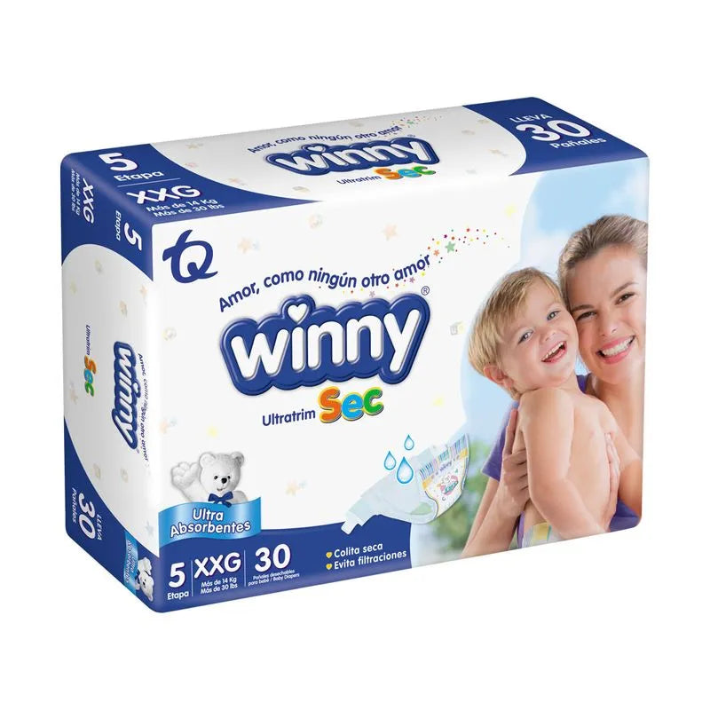 PAÑALES WINNY ULTRATRIM SEC ETAPA 5 X30 UND