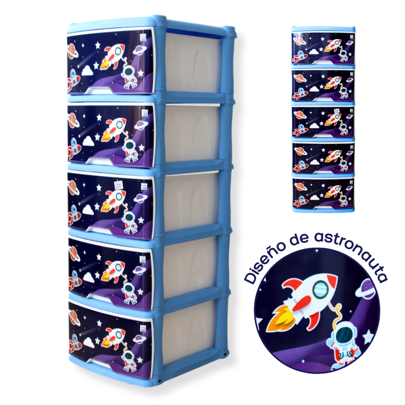 ORGANIZADOR DECORADO ASTRONAUTA X5 RIMO