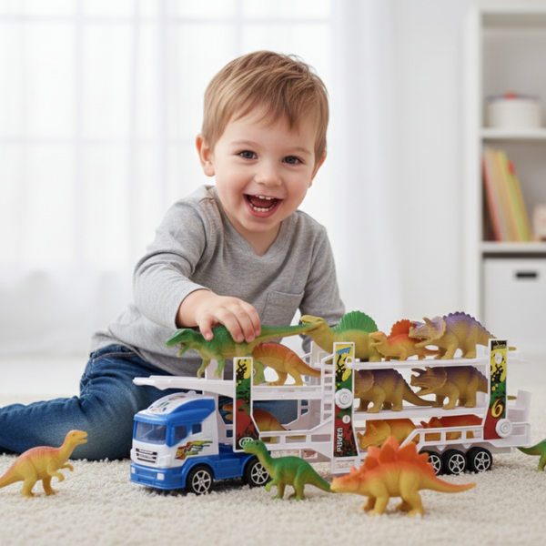 CAMION NIÑERA+DINOSAURIO 131 STB