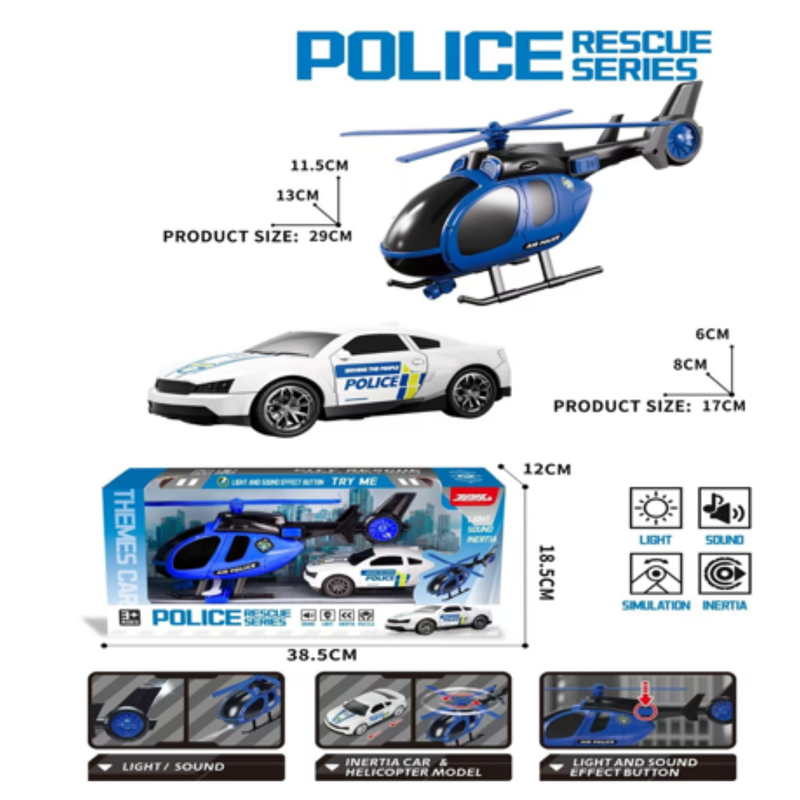 CARRO+HELICOPTERO POLICIA WY620A STB