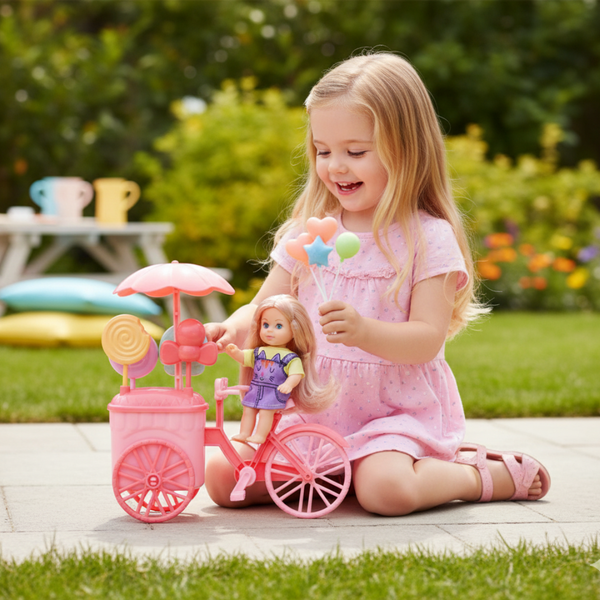 MUÑECA+CARRITO DE DULCE 124-4 STB