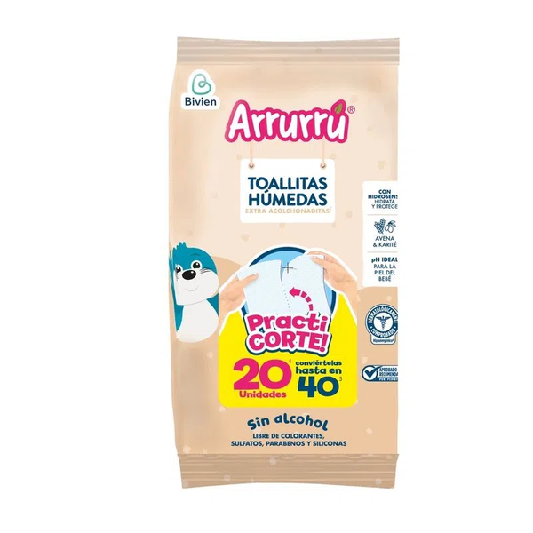 TOALLAS HUM AVENA X20 PRACT 0233 ARRURRU