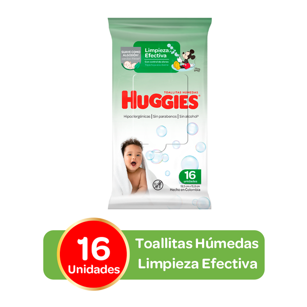 TOALLAS HUMEDAS ACTIVE X16 HUGGIES