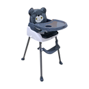 SILLA COMEDOR 3 EN 1 (SILLA COMEDOR ALTA, BAJA Y BOOSTER) MLU - GRIS BEBESITOS