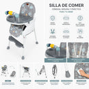 SILLA DE COMER 4 EN 1 SHINE EB634 GRIS SAFARI EBABY
