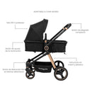 COCHE TIPO CUNA ASTON PREMIUM BABY NEGRO