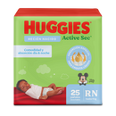 PAÑALES HUGGIES ACTIVE SEC RECIEN NACIDO X25 UND