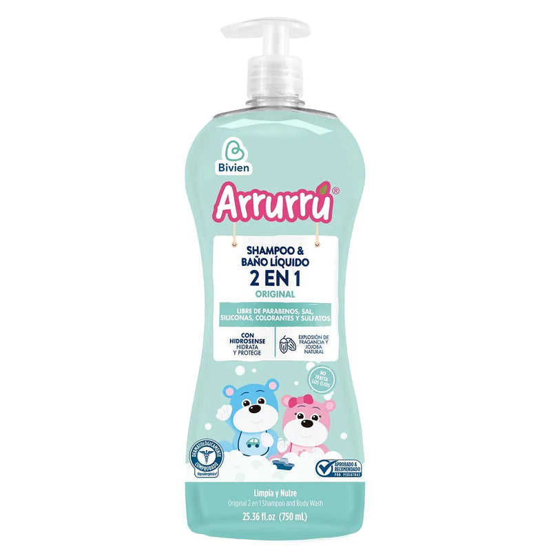 SHAMPOO BAÑO LIQUIDO ORIGINAL X750ML + GRATIS TOALLITAS HÚMEDAS X20 UND AAB330 ARRURRÚ