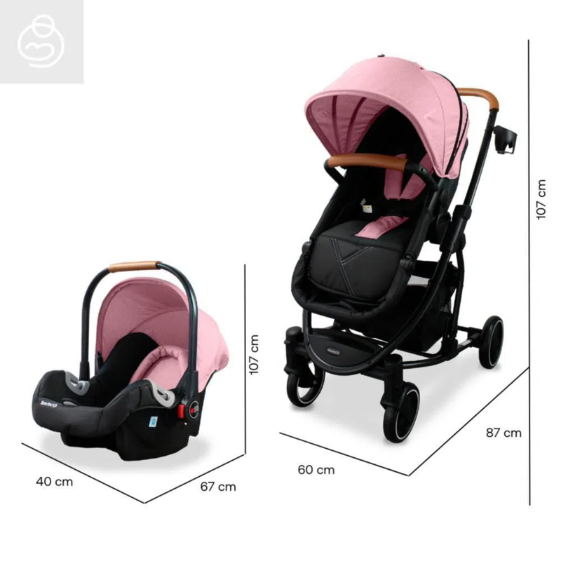 COCHE TRAVEL SYSTEM PRIMA SL461A BEBESIT ROSADO-