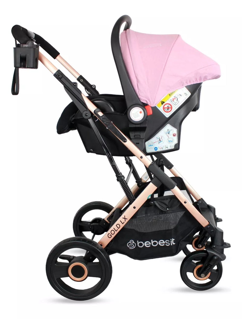 COCHE TRAVEL SYSTEM GOLD LX TS619 BEBESIT ROSADO-