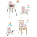 SILLA COMEDOR ZOE HAPPY BABY ROSADO