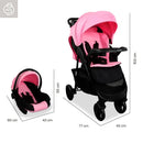 COCHE TRAVEL SYSTEM SIENNA 5282 - ROSADO BEBESIT
