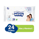 TOALLAS HÚMEDAS WINNY ALOE VERA + VITAMINA E X24 UND