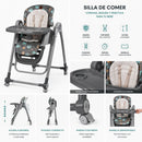 SILLA DE COMER MECEDORA GRAVY EB637 GRIS SAFARI EBABY