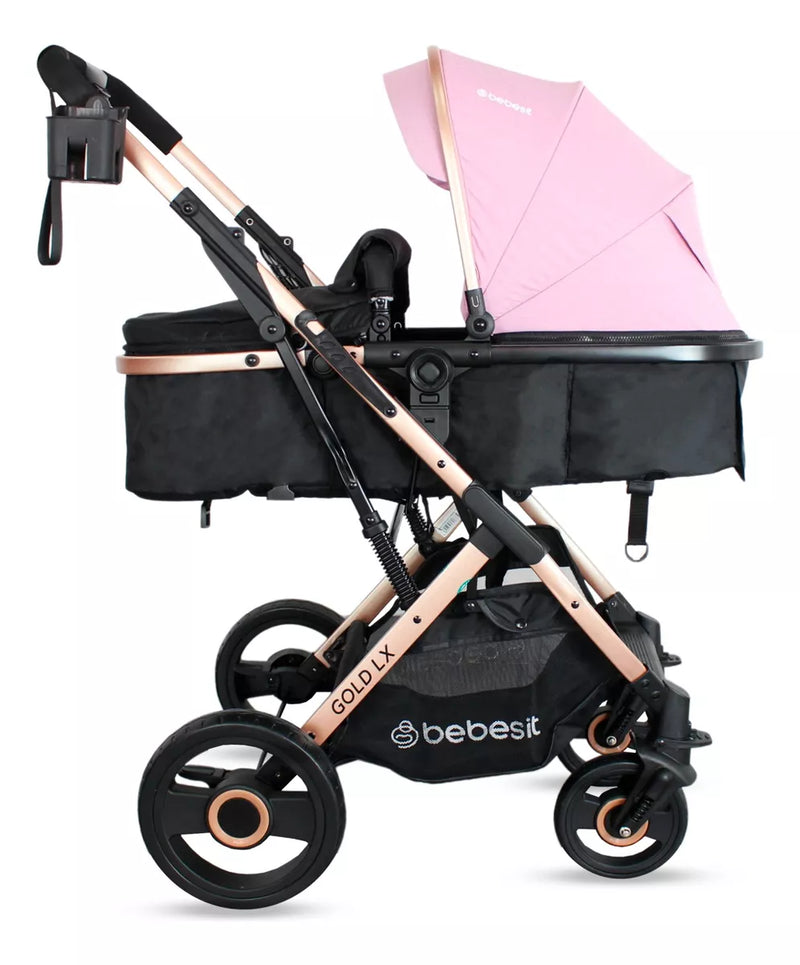 COCHE TRAVEL SYSTEM GOLD LX TS619 BEBESIT ROSADO-